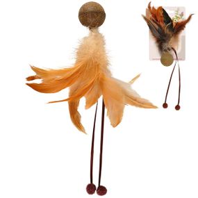 Іграшка для котів Flamingo Catnip Ball & Feather, 18 см