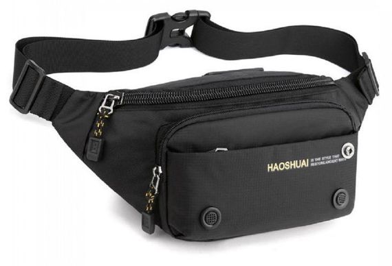 Мужская сумка поясная Confident черная