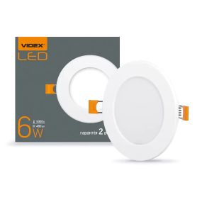 Вбудований круглий світильник VIDEX 6W 5000K