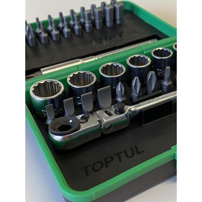 Набор бит Toptul и головок с трещоткой 1/4&quot; 41шт. (12-гр.) (GADW4502) | Зображення 6