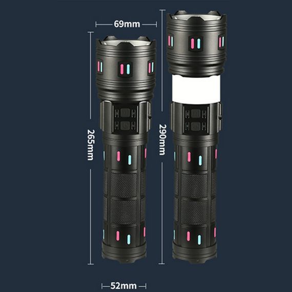 Ліхтар NIGHT VISION FLUORESCENCE XPRO AK178-WHITE LASER LED PM60-TG+COB 8x18650 3.7V, Power Bank, ЗУ Type-C, zoom, 5 фільтрів (47156-178_1489) | Зображення 8