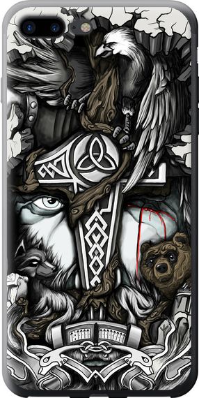 Чехол на iPhone 7 Plus Тату Викинг "4098u-337-17620"