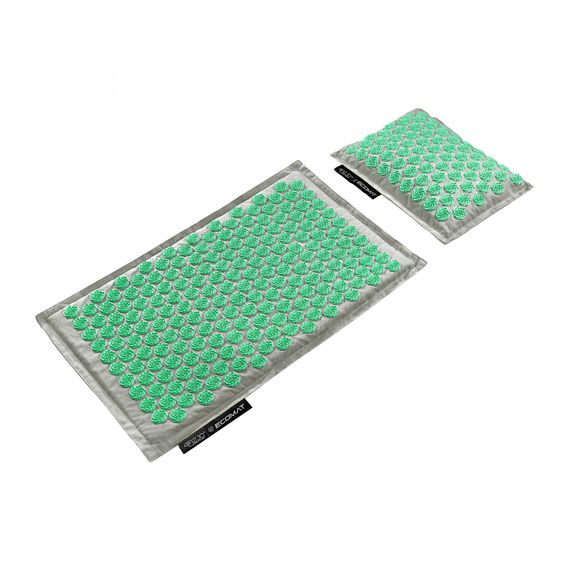 Килимок акупунктурний 4FIZJO Eco Mat Аплікатор Кузнєцова з подушкою 68 x 42 см Grey/Mint 4FJ0230 (P-5907739312181)