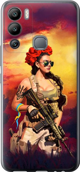 Чехол на Infinix Hot 12i Украинка с оружием "5316u-2863-17620"