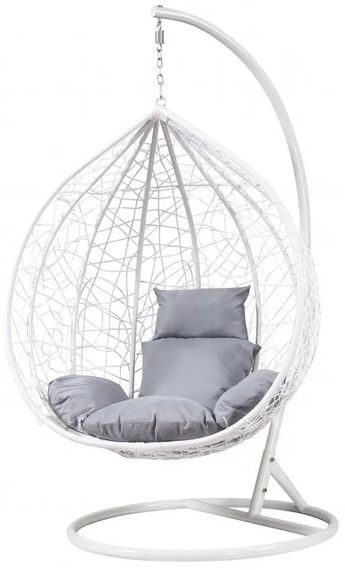 Підвісне крісло-гойдалка кокон Bonro Бонро 329XL (біло-сіре) (46000014)