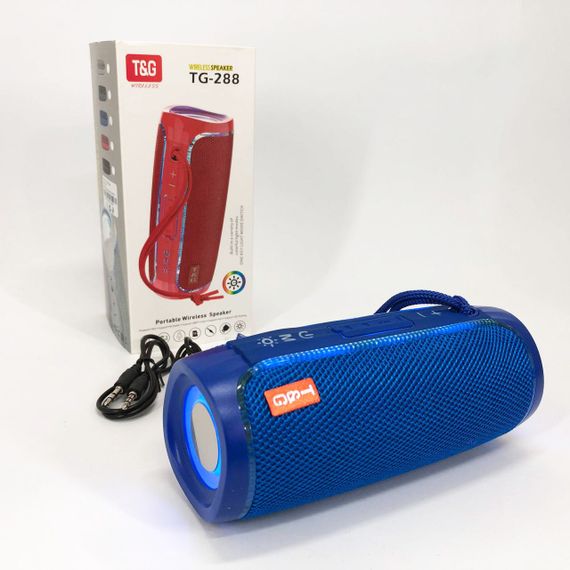 Портативна колонка Bluetooth з LED підсвічуванням TG288 бездротова колонка портативна потужна. Колір: синій | Зображення 3