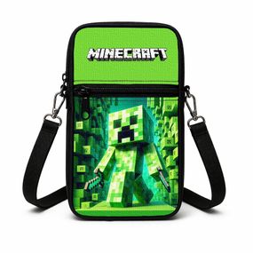 Сумка-чохол для телефону Minecraft,дитяча сумка через плече, водонепроникна міні-сумка (4791)