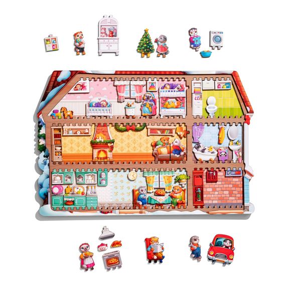 Пазл детский фигурный "Кошкин дом" (ПСД248) PSD248, 88 элементов | Зображення 4