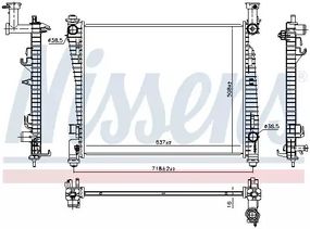 Радіатор охолодження двигуна JEEP GRAND CHEROKEE, NISSENS (61032)