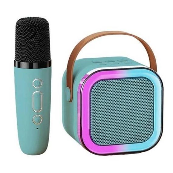 Караоке дитяче з LED підсвічуванням з одним мікрофоном K12 Синє