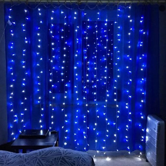 Гірлянда-штора Водоспад XPRO RD-080, 2х2 м, 240LED, Синя (23456797101_372) | Зображення 4