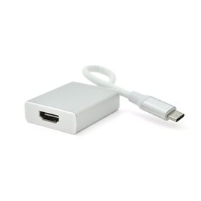 Конвертер Type-C (тато) на HDMI (мама) 10cm, Silver, 4K / 2K, Пакет
