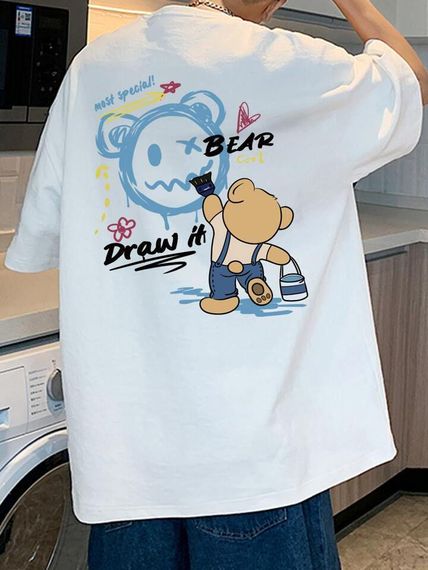 Футболка мужская с принтом повседневная M Белая