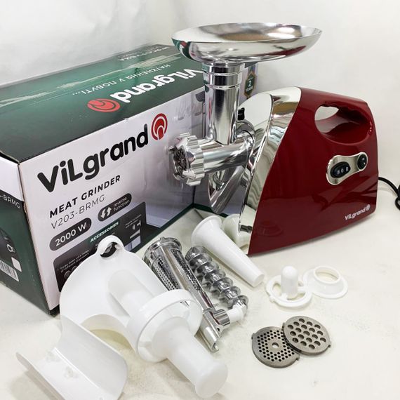 Електром'ясорубка ViLgrand V203-BRMG. Колір: червоний | Зображення 4