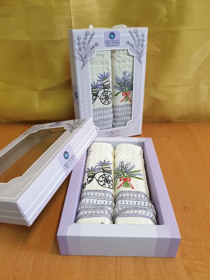 Набір рушників Nilteks 128485 Туреччина 70*50  Вафельное полотно Різні кольори