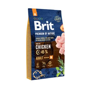 Корм Brit Premium Dog Adult M сухий з куркою для дорослих собак середніх порід 8 кг