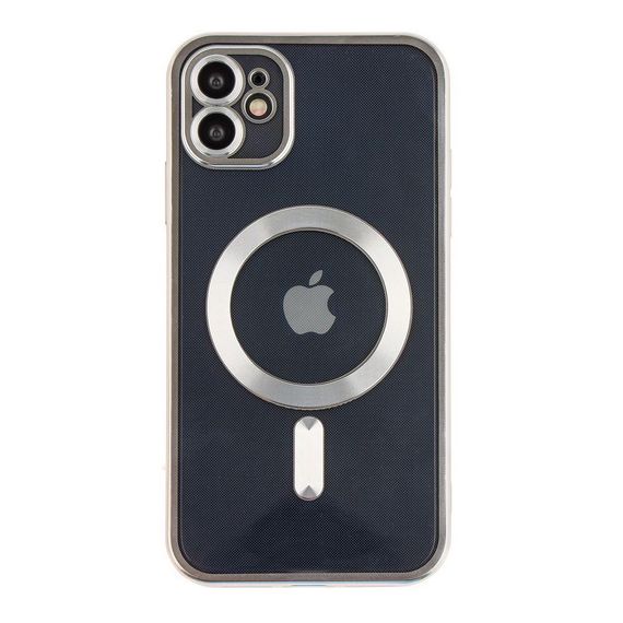 Чехол TPU Metallic Chrome з повним захистом камери with Magsafe для Iphone 11 Цвет Chrome Срібло | Зображення 2