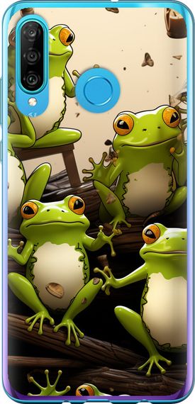 Чехол на Huawei P30 Lite Жабки "5656u-1651-17620"