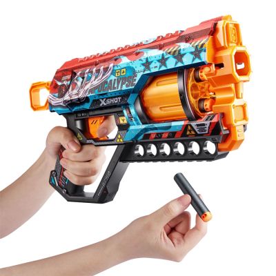 Іграшкова зброя Zuru X-Shot Швидкострільний бластер Skins Griefer Apocalypse (12 патронів) (36561E) | Зображення 1