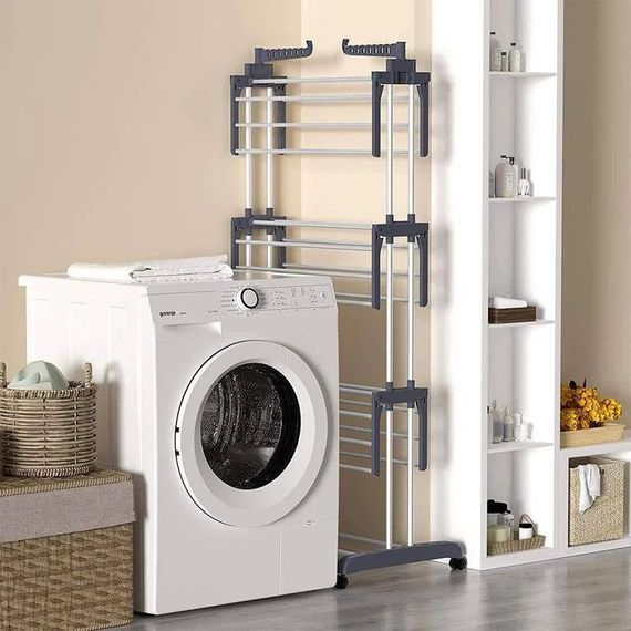Складна сушарка для білизни до 40 кг 172х73х64см XPRO Garment Rack With Wheels (123459786_722) | Зображення 3
