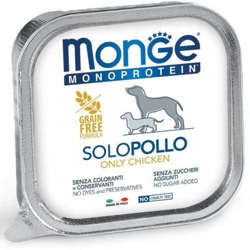 Корм Monge Monoprotein Dog Solo Pollo вологий з куркою для дорослих собак 150 гр