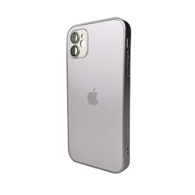 Чохол для смартфона AG Glass Matt Frame Color Logo for Apple iPhone 12 Grey