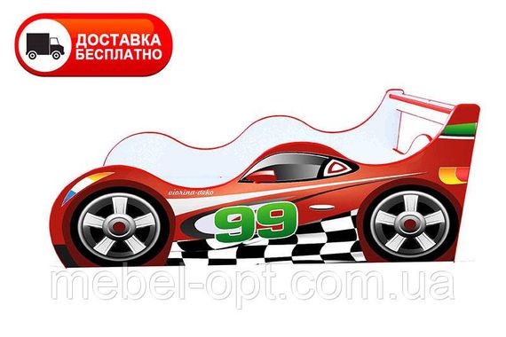Кровать машинка серия Драйв D 003 Форсаж красная для детей и подростков
