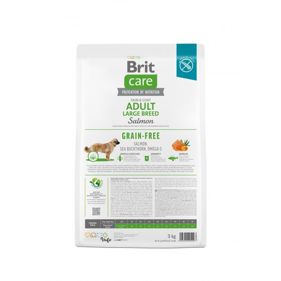 Корм сухий Brit Care Dog Grain-free Adult Large Breed для дорослих собак великих порід беззерновий з лососем 3 кг | Зображення 4