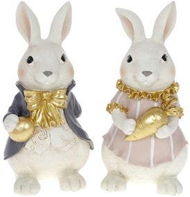 Статуетки Alice в стране чудес Белый кролик и крольчиха 12х10.5х25см