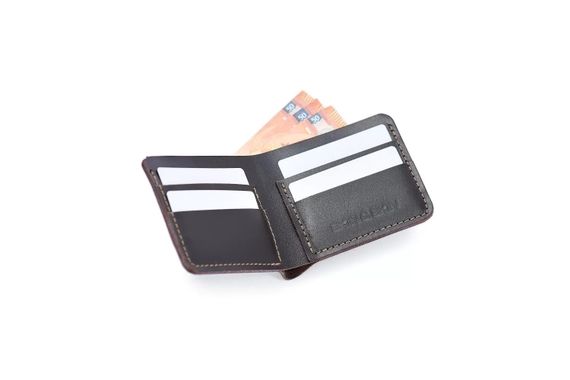 Шкіряний біфолд Skin and Skin Slim 11.5х9 см Коричневий (SW03BR) | Зображення 4