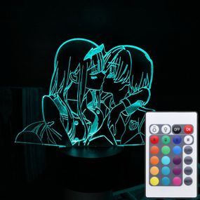 Акриловый светильник-ночник с пультом 16 цветов Darling in the Franxx tty-n002191