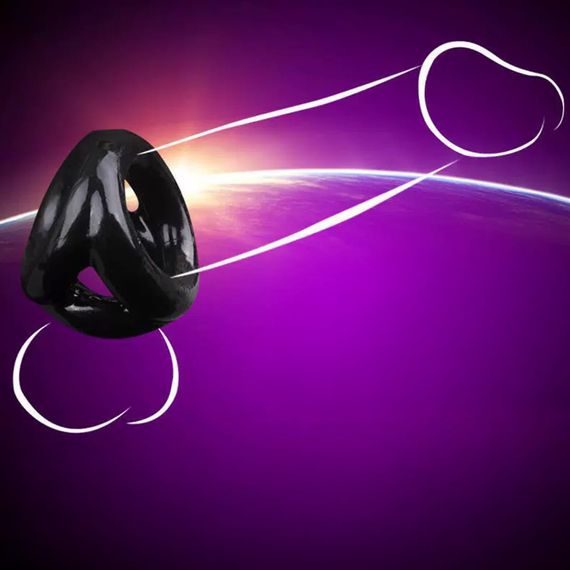 Потрійне ерекційне кільце Babydoll Універсальний.. Чорний 2316 | Зображення 4