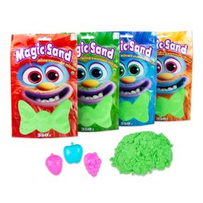 Кинетический песок Strateg Magic sand в пакете 39402-2 зеленый, 0,350 кг