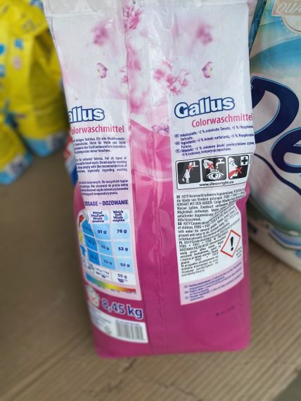✨ Gallus Colorwaschmittel 8,45 кг – універсальний пральний порошок для кольорових речей, Німеччина, 130 прань | Зображення 1