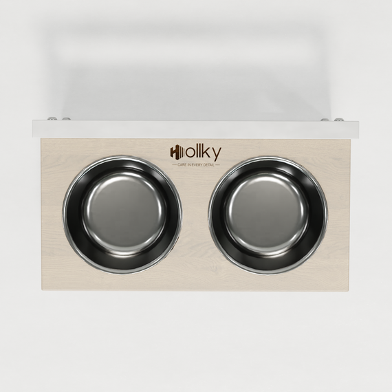 Миски на регулируемой подставке для маленьких собак Hollky Flex S (2 × 0.450 л) FS-422523-WHWH | Зображення 4