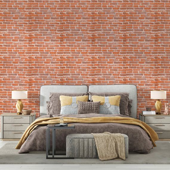 Самоклеюча 3D панель під руду катеринославу цеглу Sticker Wall 3080х700х3мм | Зображення 5