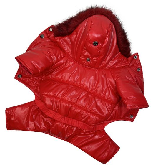 Зимовий комбінезон лакований червоний A-77 | Зображення 1