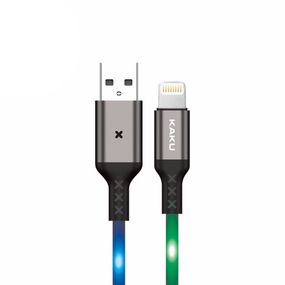 USB кабель с подсветкой Kaku KSC-114 USB - Lightning 1m - Gray