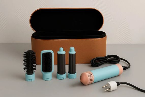 Професійний стайлер для волосся 5 в 1, керамічне покриття, іонізація повітря, багатофункціональний фен, випрямляч, об'ємний