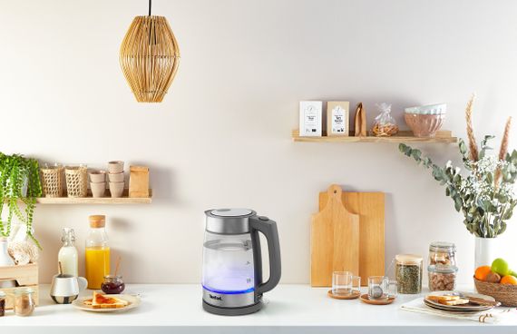 Електрочайник TefalGlass Kettle, 1,7л, скло, сірий (KI740B30) | Зображення 1