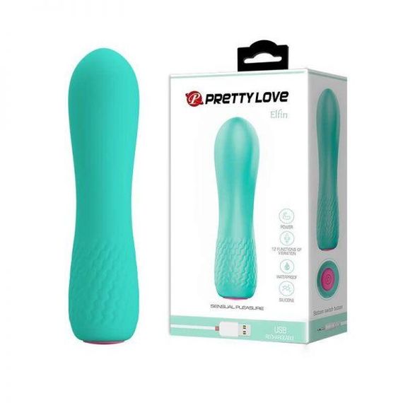 Міні вібратор Pretty Love ELFIN USB, Mint