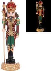 Фігура декоративна "Лускунчик" з LED-підсвічуванням мундира, 50см, коричневий КОПІЯ