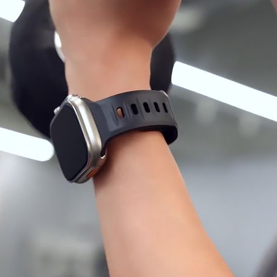 Ремінець BlueO Fluoro Rubber Sport для Apple Watch 42(ser.1-3)/44/45/46/49mm Black | Зображення 4