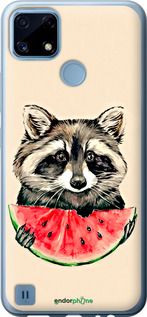 Чохол на Realme C21 Єнотик з кавуном "4605u-2321-2448"