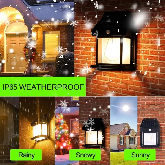 Вуличний світильник Solar Interaction Wall Lamp BK-888 із датчиком руху на сонячній батареї | Зображення 4