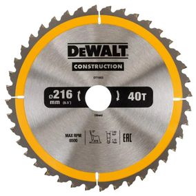 Диск пилковий DeWALT СONSTRUCTION 216 х 30 мм (DT1953)