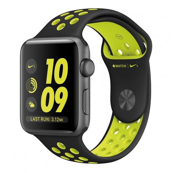 Ремінець Apple Watch Sport Nike+ 42/44/45/49 mm black/gray | Зображення 2