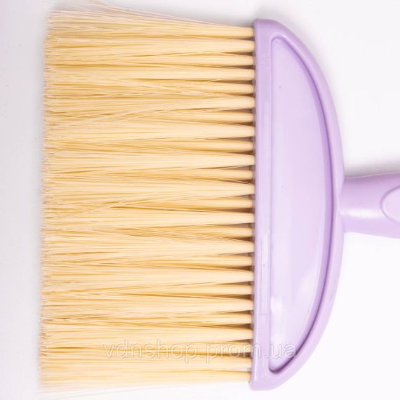 Щітка з совком для підлоги та твердих поверхонь, міцний пластиковий набір із щільним приляганням Фіолетова HP-35015-34V | Зображення 1