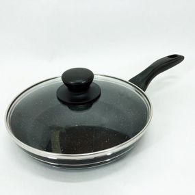 Сковорода з кришкою та антипригарним покриттям UNIQUE UN-5162 20 см, Сковорода фірмова для приготування