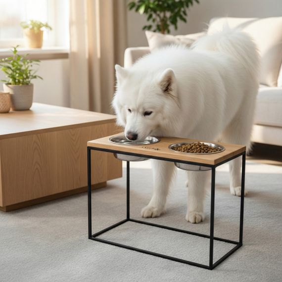 Миски на подставке для больших собак Hollky Base XL40 (2 × 1,8 л) BXL40-522640-BLNT | Зображення 1